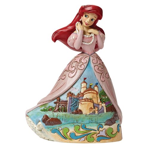 Disney Traditions Ariel with Castle Dress Statue